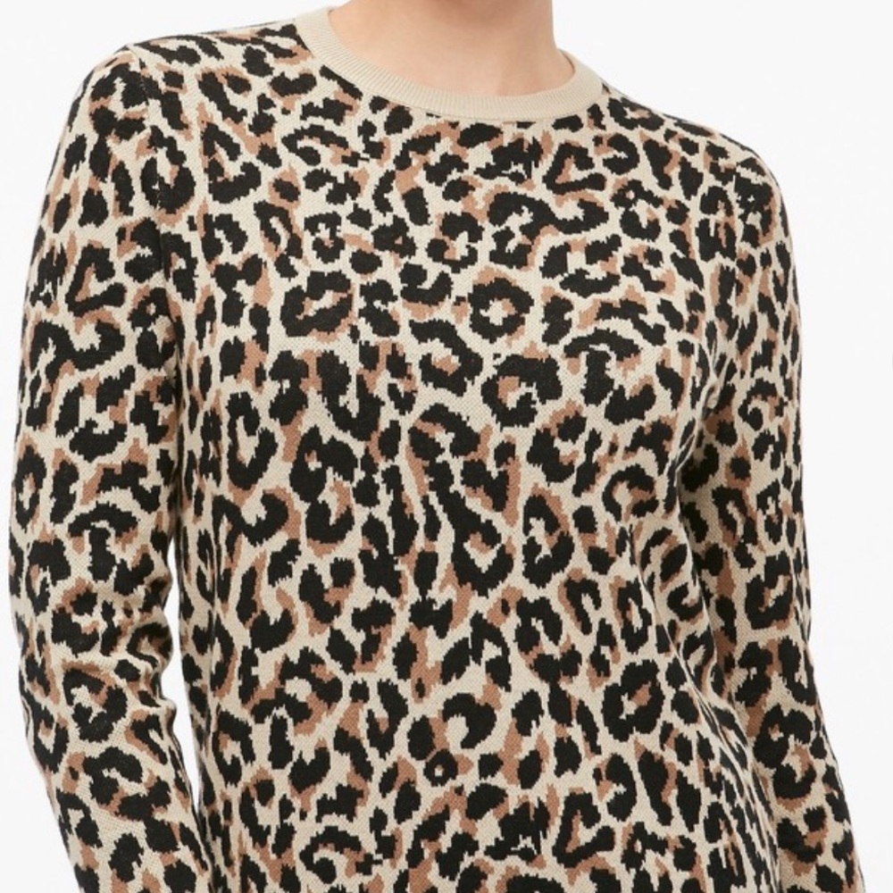 J Crew Leopard Sweater Dress - Picture 2 of 4